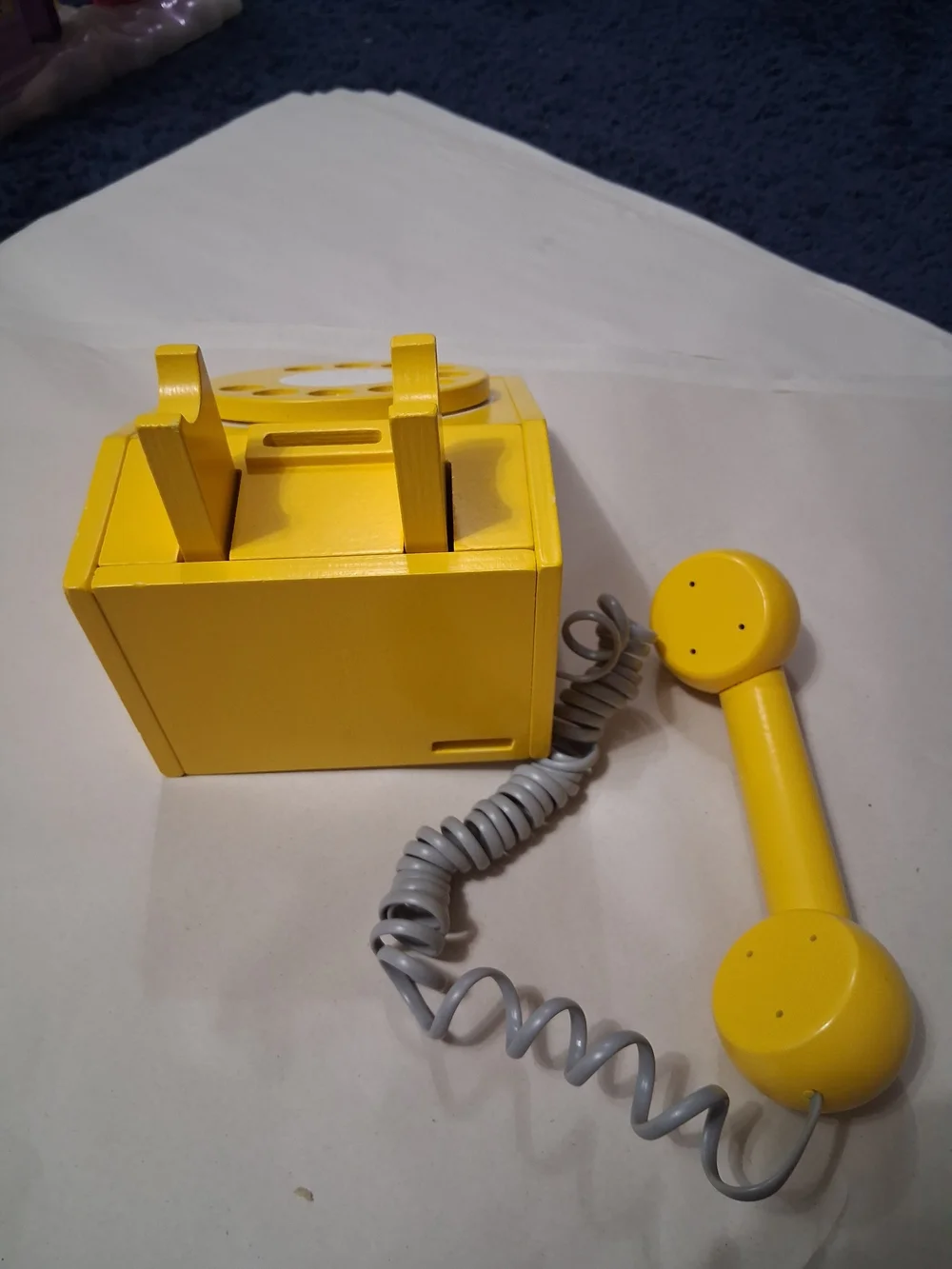 kiko Yellow Retro Rotary-Style Pretend Play Phone